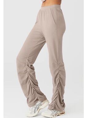 Alo Yoga Ruched Soft Sculpt Pants Taupe Brown